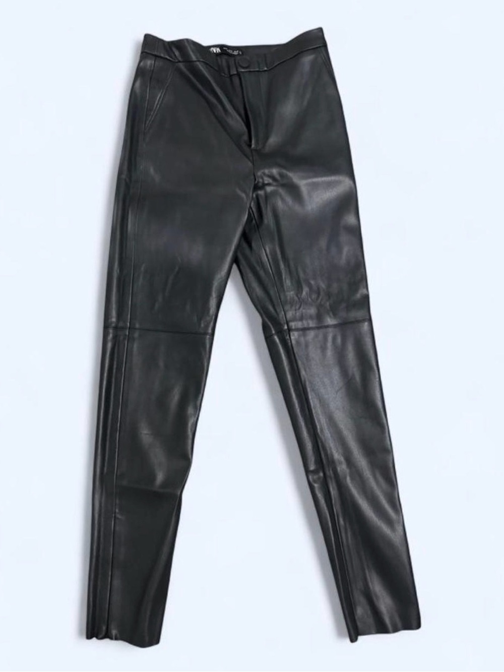 Men's Black Faux Leather Pants